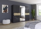Armoire-8-portes-pleines-2-portes-miroirs-2-grands-tiroirs-imitation-chene-artisan-Ticao-gris-metal-ambi-Rauch