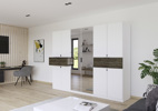 Armoire-8-portes-pleines-2-portes-miroirs-2-grands-tiroirs-imitation-chene-atlantic-fonce-Ticao-blanc-ambi-Rauch