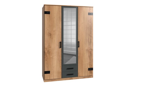 Armoire-Liverpool-decor-bois-chene-poutre-135cm-484-Wimex