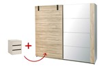 Armoire-Nora-2-portes-coulissantes-decor-french-oak-245cm-bloc-tiroir-Universele-Bauwens-GBO