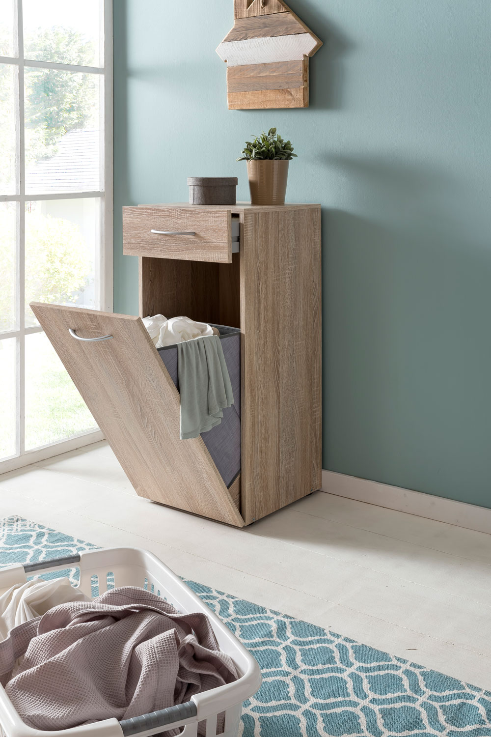 Armoire-a-linge-Multitraum-MRK-decor-chene-40cm-ouvert-219-324-Wimex