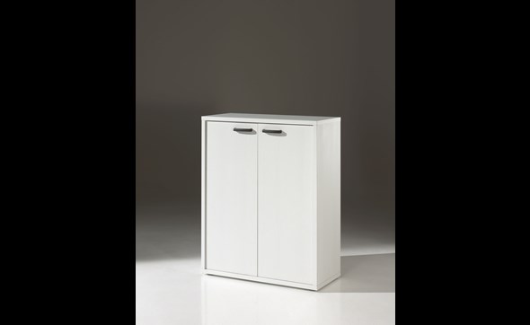 Armoire-basse-2-portes-bureau-Pronto-decor-bois-blanc-90cm-Neyt