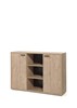 Armoire-bibliotheque-basse-2-portes-bureau-Capo-golden-oak-G-160cm-Neyt