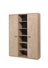 Armoire-bibliotheque-haute-2-portes-Capo-golden-oak-H-160cm-Neyt