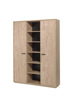 Armoire-bibliotheque-haute-2-portes-Capo-golden-oak-H-160cm-Neyt