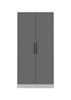 Armoire-de-rangement-Systemix-type-1000-2-porte-noir-Bauwens