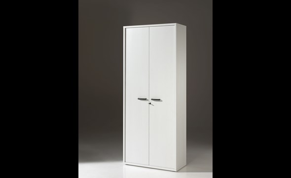 Armoire-haute-2-portes-bureau-Pronto-decor-bois-blanc-90cm-Neyt