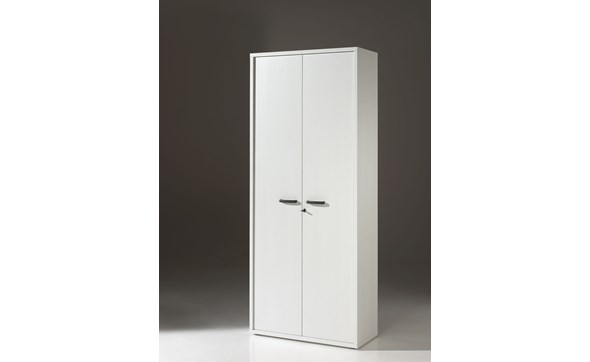 Armoire-haute-2-portes-bureau-Pronto-decor-bois-blanc-90cm-Neyt