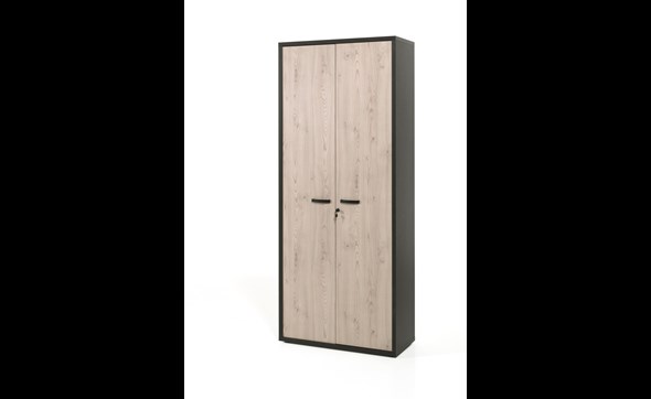 Armoire-haute-bureau-Capo-kastanje-zwart-D-90cm-Neyt