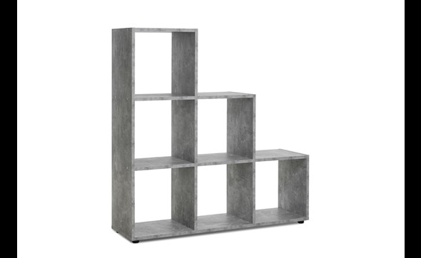 Armoire-rangement-Bergamo-1-side-6-niches-decor-beton-116cm-Finori