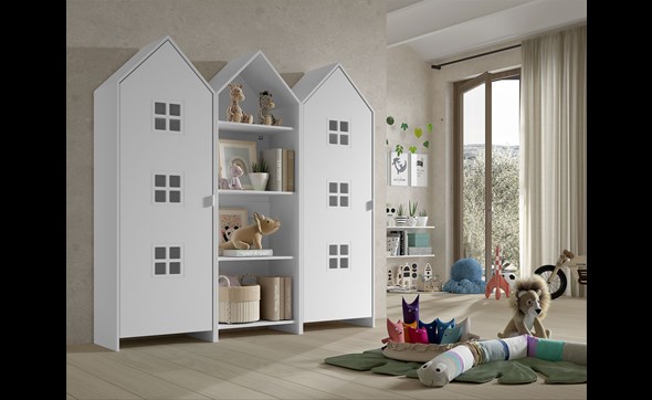 Armoires+ bibliotheque-Casami-Bruges-MDF-lanque-blanc-01-Vipack