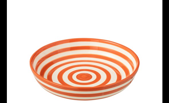 Assiette-Granada-52165-poterie-blanc-orange-Jolipa-01