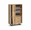 Bar-2-portes-2-tiroirs-3-niches-Richard-millenium-oak-nature-zebra-marble-K545ZEB-BAR1-126,8cm-Evan