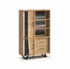 Bar-2-portes-2-tiroirs-3-niches-Richard-millenium-oak-nature-zebra-marble-K545ZEB-BAR1-126,8cm-Evan