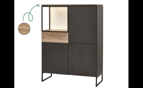 Bar-3-portes-1-tiroir-1-niche-Portofino-decor-noir-vieux-chene-K699-121cm-BAR1-Evan