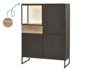 Bar-3-portes-1-tiroir-1-niche-Portofino-decor-noir-vieux-chene-K699-121cm-BAR1-Evan
