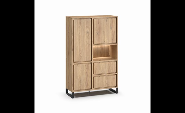 Bar-3-portes-2-tiroirs-1-niche-Naturel-millenium-oak-nature-K545-BAR1-126,8cm-Meubar
