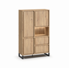 Bar-3-portes-2-tiroirs-1-niche-Naturel-millenium-oak-nature-K545-BAR1-126,8cm-Meubar