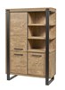 Bar-3-portes-3-niches-Udine-decor-teck-orange-noir-mat-K661-BAR1-Evan