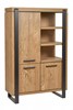 Bar-3-portes-3-niches-Udine-decor-teck-orange-noir-mat-TRUC-K661-BAR1-Evan