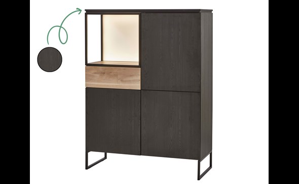 Bar-3portes-1tiroir-1niche-Portofino-decor-noir-vieux-chene-K616-121cm-BAR1-Evan