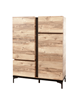 Bar-4-portes-Grosso-decor-chene-brun-hunton-ardoise-K637-BAR1-123cm-Evan
