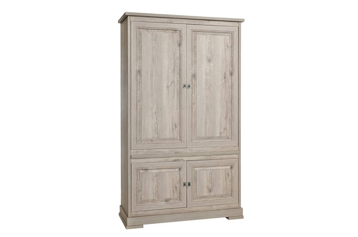 Bar-4-portes-Kent-decor-bois-chene-millenium-gris-clair-K540-BAR6-126cm-side-Meubar