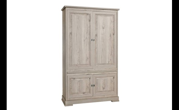 Bar-4-portes-Kent-decor-bois-chene-millenium-gris-clair-K540-BAR6-126cm-side-Meubar