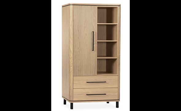 Bar-Medway-1-porte-2-tiroirs-4-niches-lamulux-blond-oak-Maxfurn