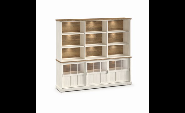 Bar-Patio-DR1GL-portes-vitrees-dessus-buffet-WB6-ouvert-K468-larik-old-teak-front-Evan