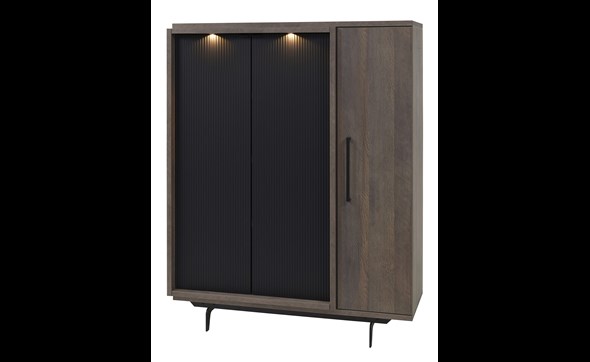 Bar-Trentino-131cm-BAR6-old-teak-golden-oak-black-Meubar