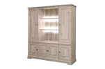 Bar-vaisselier-6-portes-Kent-decor-bois-chene-millenium-gris-clair-K540-WB8-196cm-Meubar