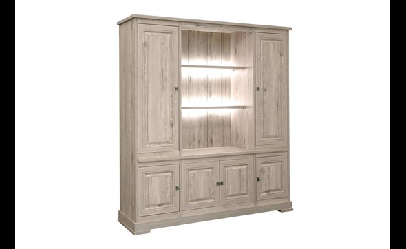 Bar-vaisselier-6-portes-Kent-decor-bois-chene-millenium-gris-clair-K540-WB8-196cm-side-Meubar