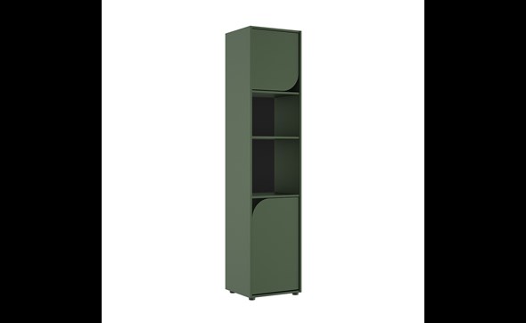 Bibliotheque-2-portes-2-niches-1G2V316-Ritmo-vert-perspective-Gautier