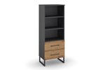 Bibliotheque-3-niches-Butte-decor-chene-artisan-47cm-Rauch