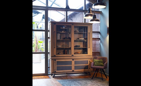 Bibliotheque-4-portes-coulissantes-Passerelle-A5280-A5281-decor-chene-vintage-metal-gris-eiffel-184cm-Artcopi
