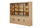 Bibliotheque-4-portes-vitrees-Tibo-decor-bois-french-oak-247cm-01-GBO