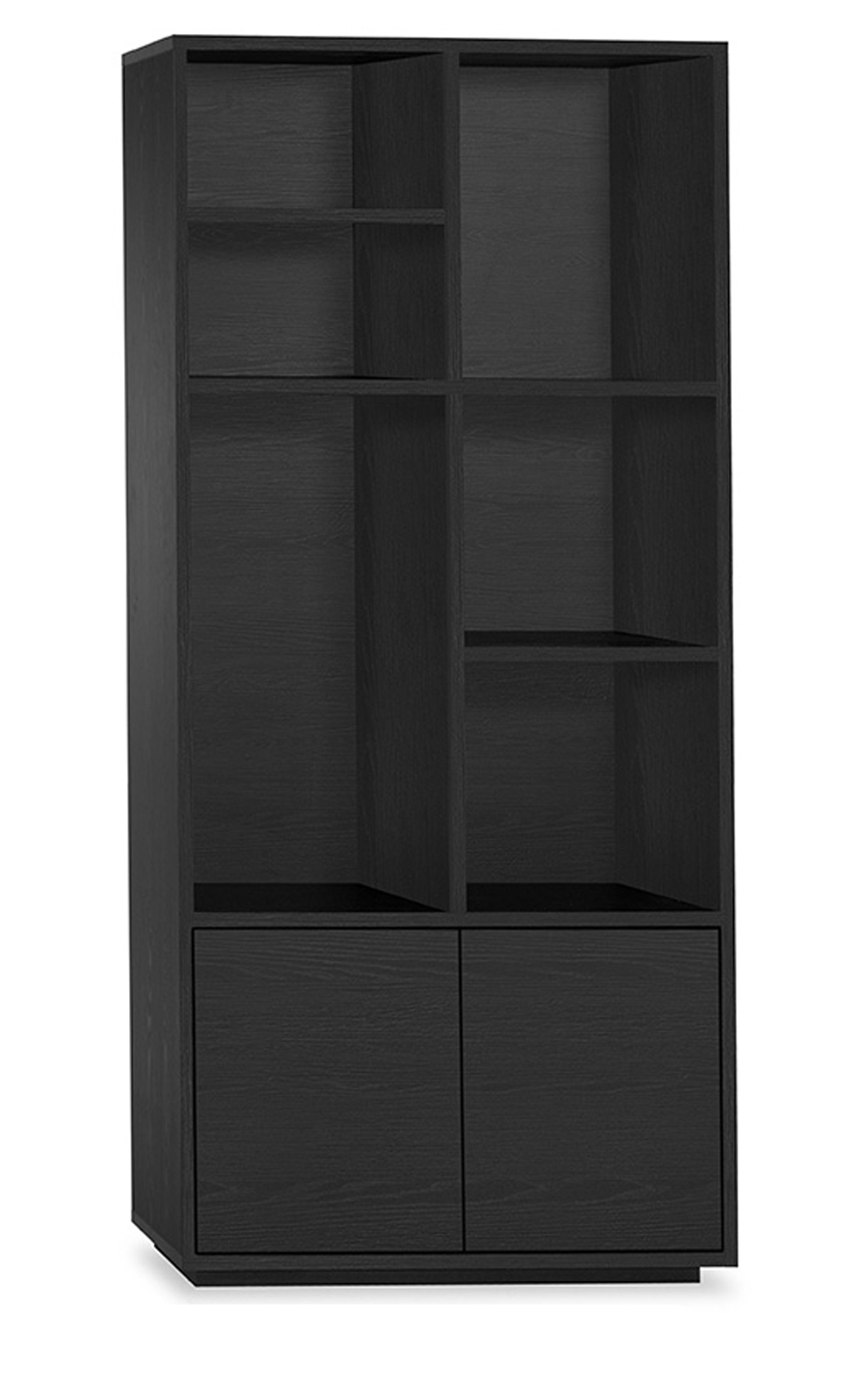 Bibliotheque-Blackburn-L-90cm-noir-avec-socle-Maxfurn