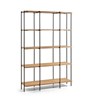 Bibliotheque-Dunes-bois-massif-metal-noir-De-Eiken