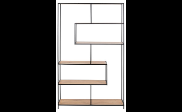 Bibliotheque-Seaford-81311-wild-oak-base-metal-powder-coated-ambi-Actona