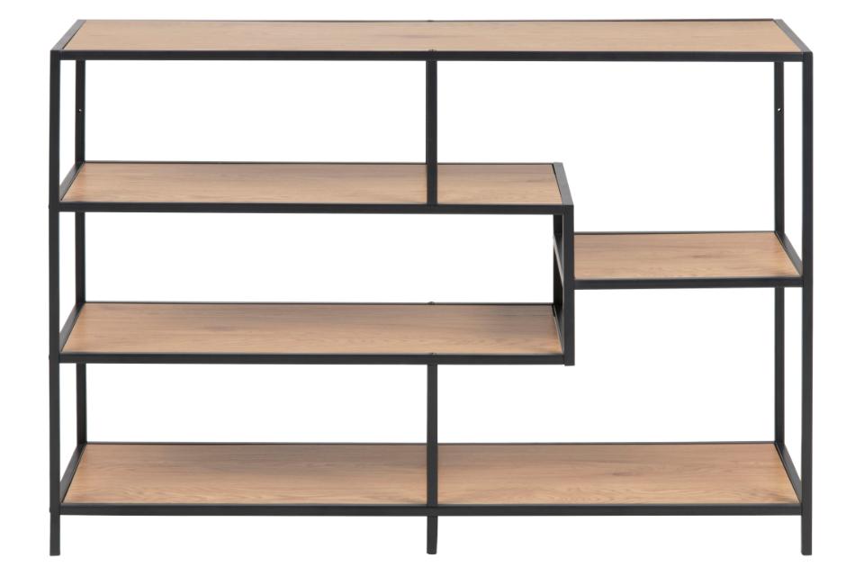 Bibliotheque-Seaford-91153-wild-oak-base-metal-powder-coated-front-Actona