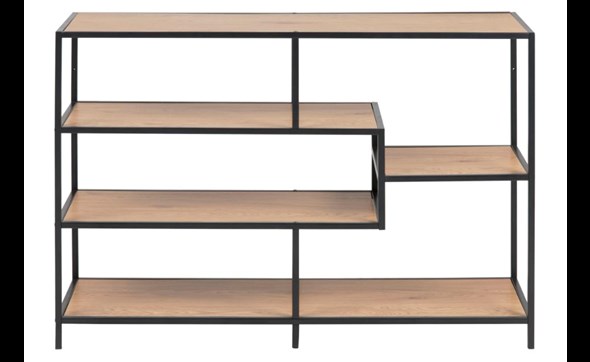 Bibliotheque-Seaford-91153-wild-oak-base-metal-powder-coated-front-Actona