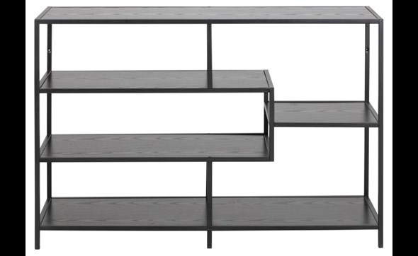 Bibliotheque-Seaford-91154-decor-ash-black-base-metal-powder-coated-rough-front-Actona