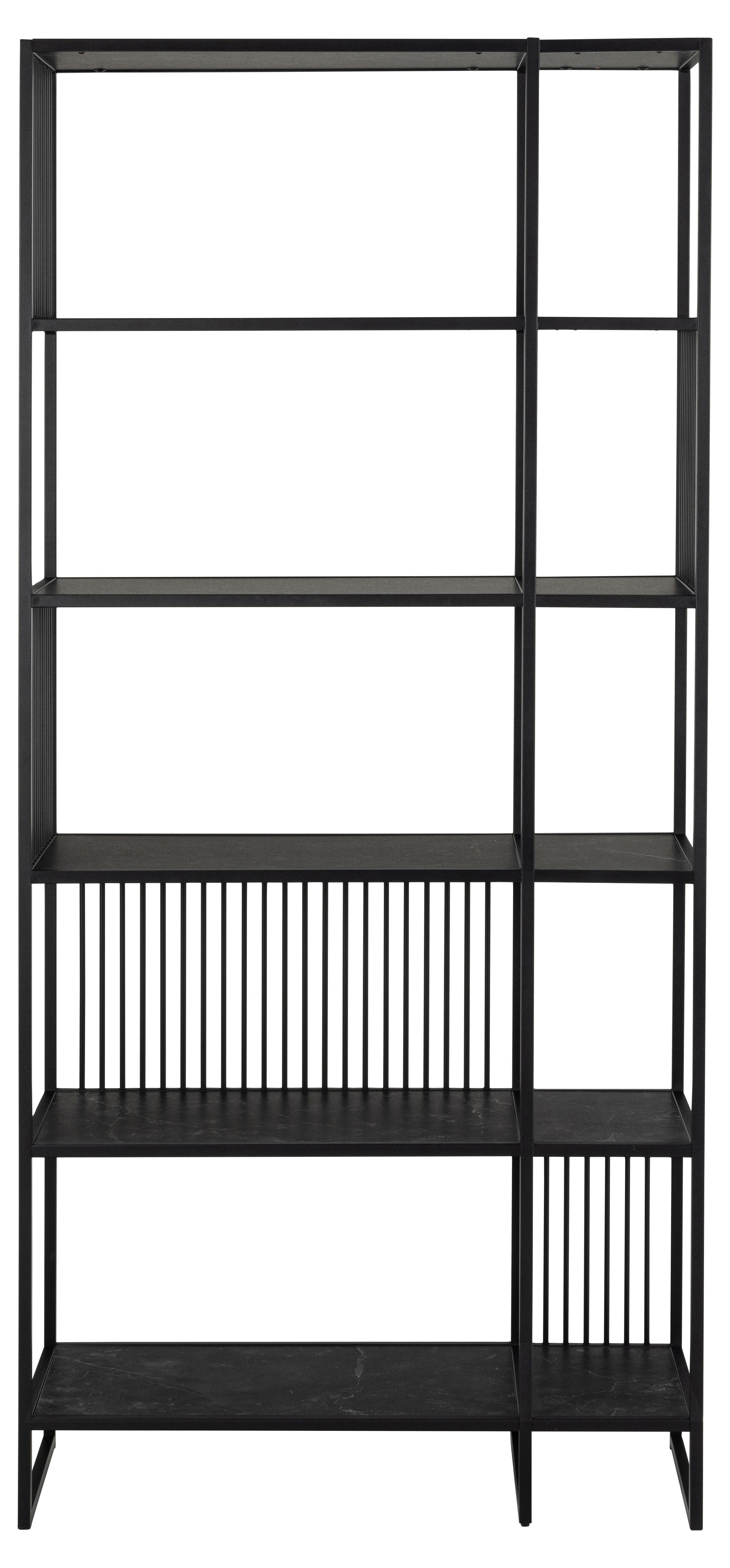 Bibliotheque-Strington-104668-melamine-matt-black-izmir-rought-front-Actona