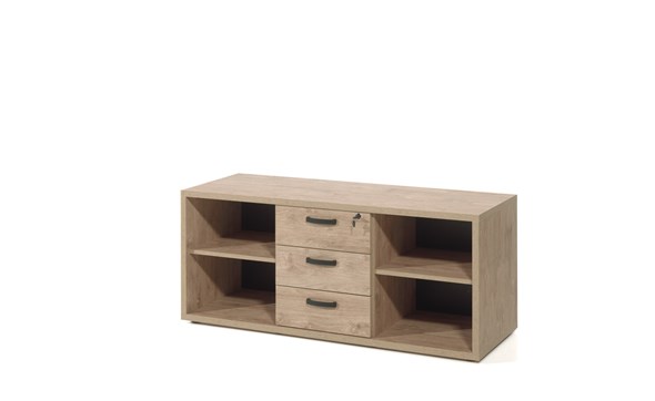 Bibliotheque-a-tiroir-bureau-Capo-golden-oak-I-144cm-Neyt