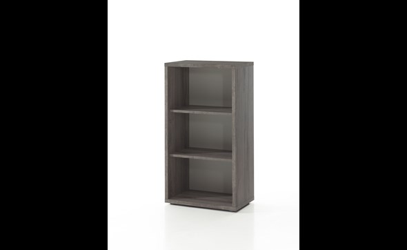 Bibliotheque-basse-Pronto-decor-bois-sherman-gris-60cm-Neyt