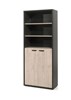 Bibliotheque-haute-bureau-Capo-kastanje-zwart-C-90cm-Neyt