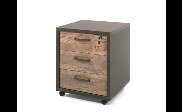 Bloc-a-tiroirs-Pronto-decor-bois-vintage-noir-51cm-Neyt