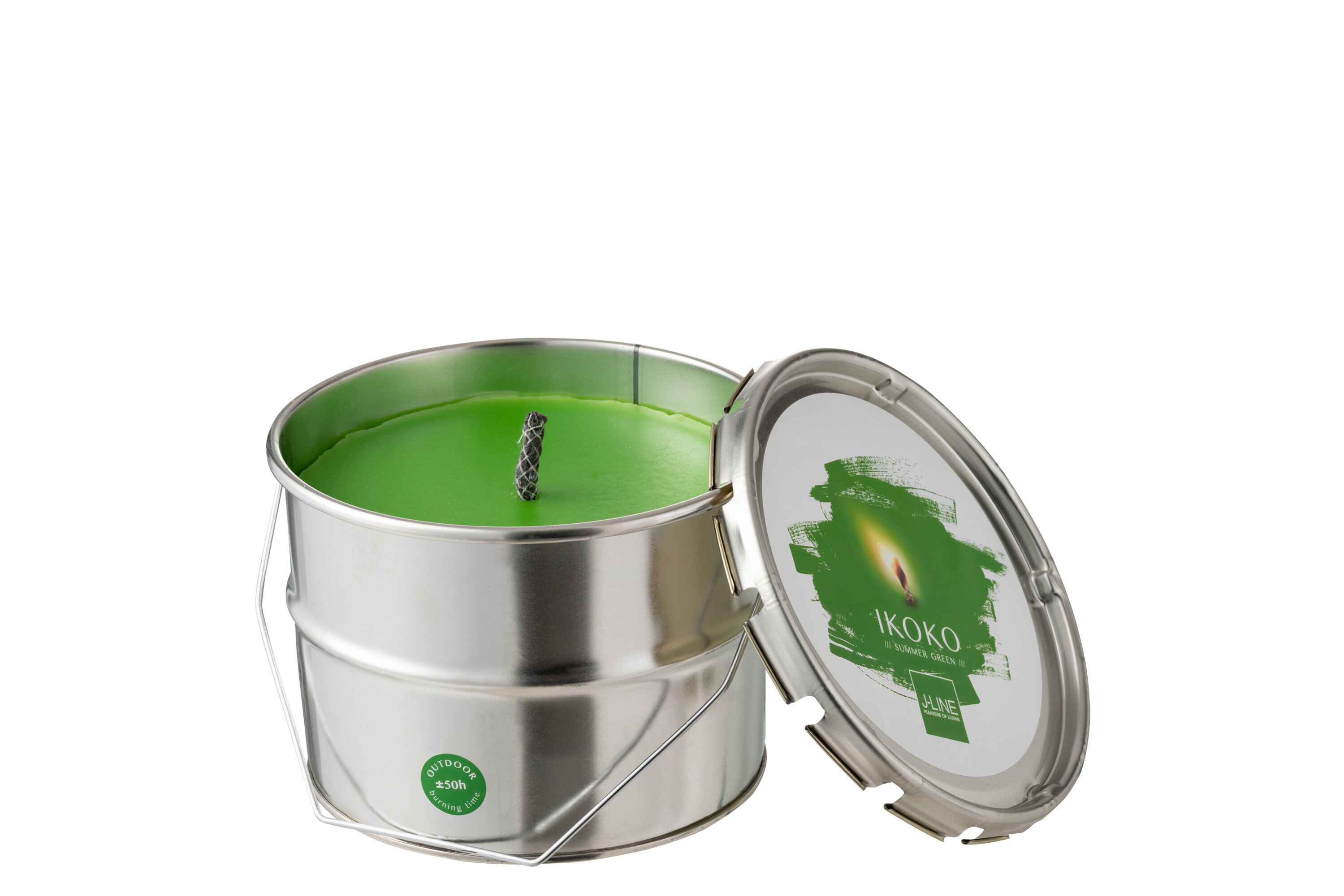 Bougie-21763-vert-H14cm-Jolipa-01