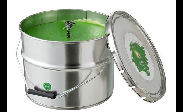Bougie-21764-vert-H21,5cm-Jolipa-01